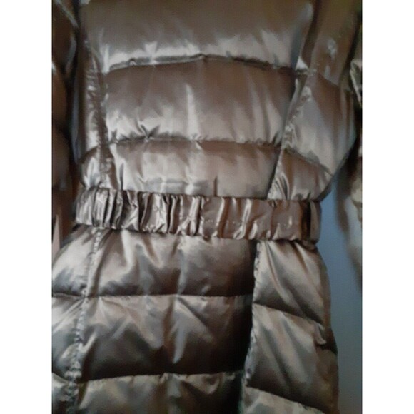 Laundry by Design Feather Down Puffy Coat Women's Medium Black Belted #2785 - Picture 6 of 11